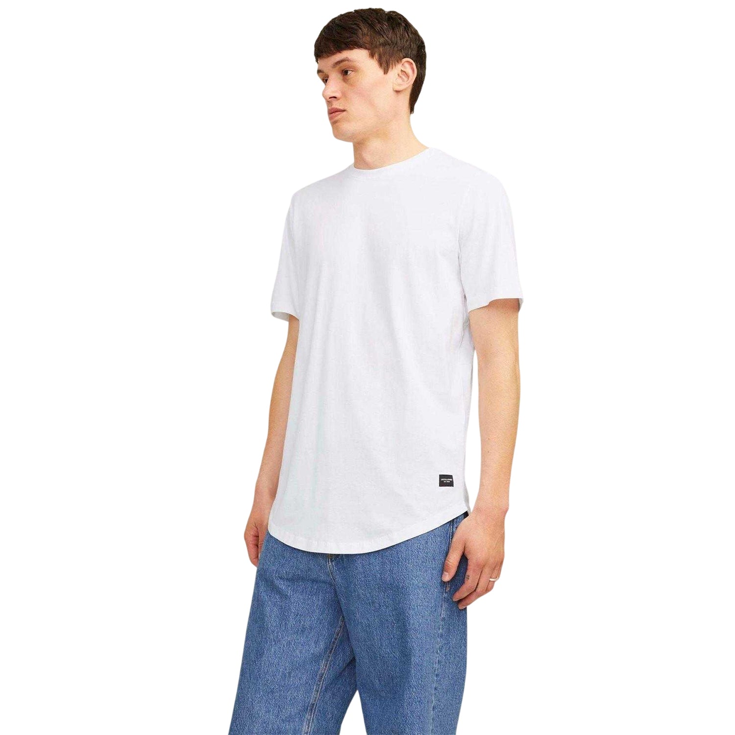 White-Navy-Black - Back - Jack And Jones Mens Noa Crew Neck T-Shirt (Pack of 3)