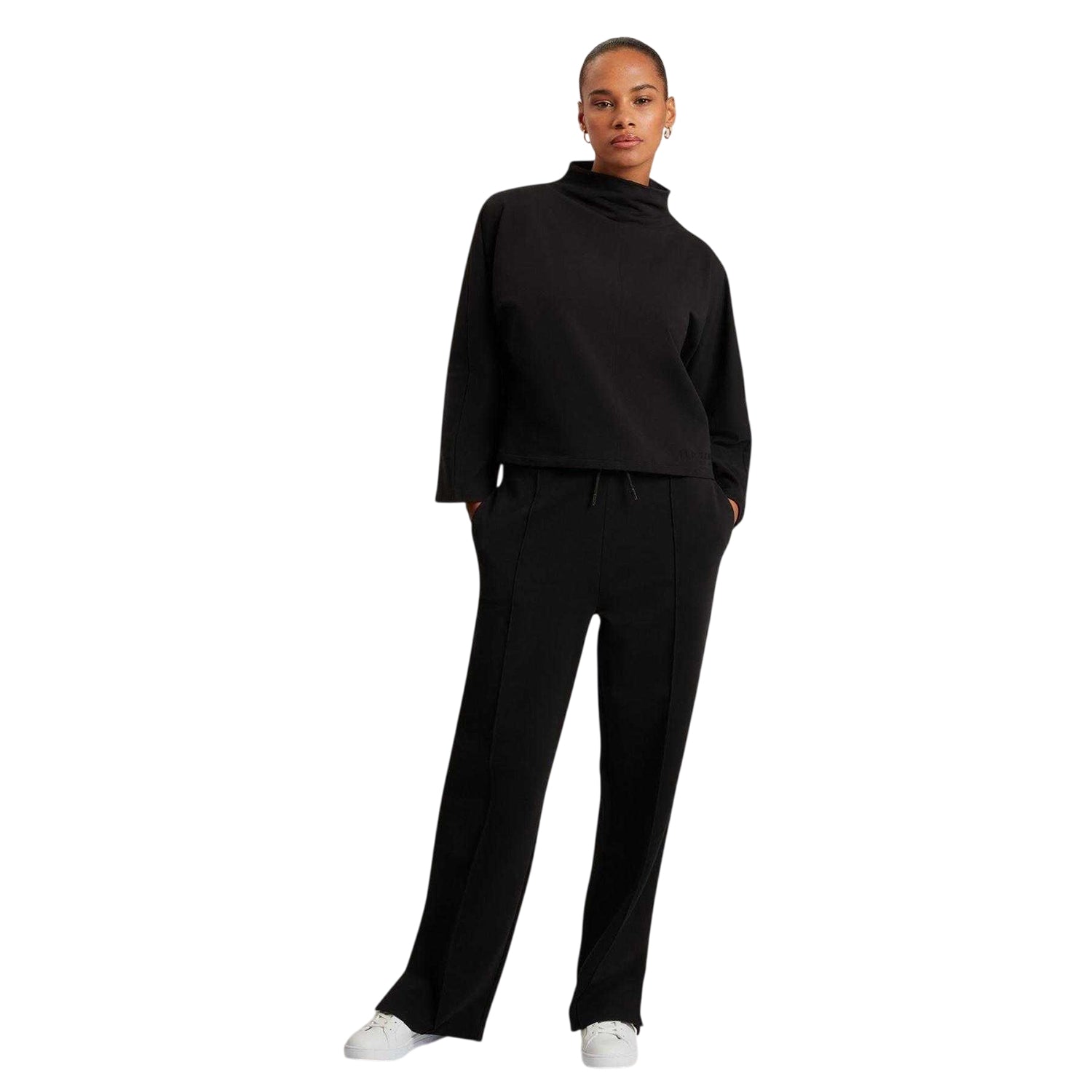 Black - Lifestyle - Ted Baker Womens-Ladies Pintuck Straight Leg Joggers