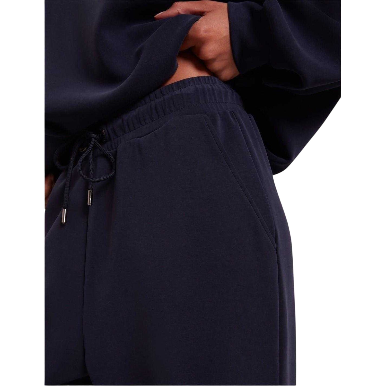 Navy - Side - Ted Baker Womens-Ladies Corien Jersey Barrel Joggers