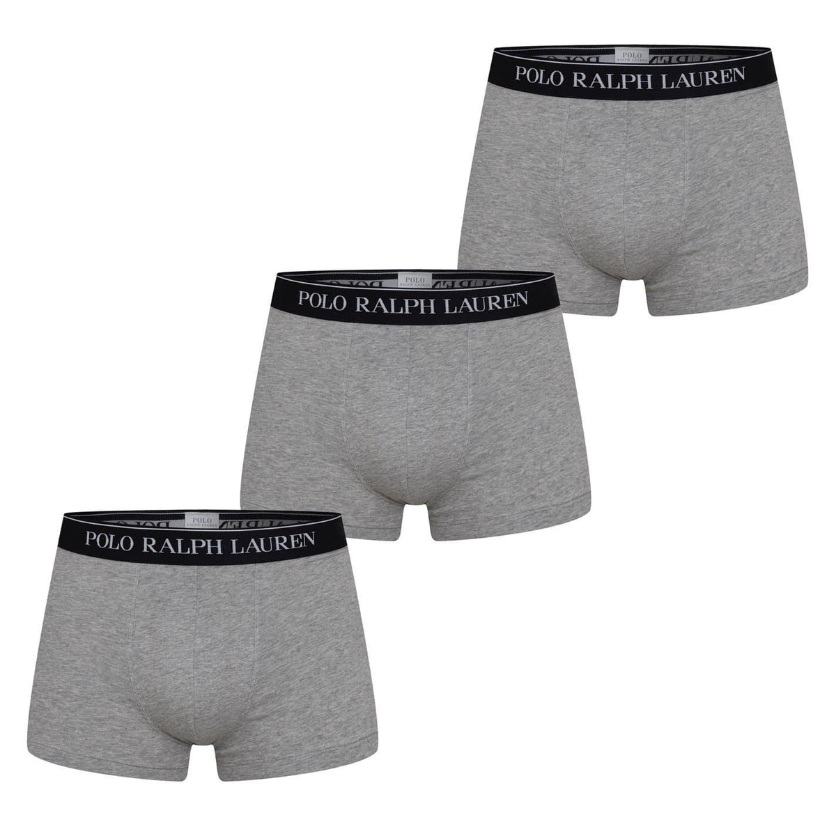 Heather Grey Marl - Front - Ralph Lauren Mens Boxer Shorts (Pack of 3)