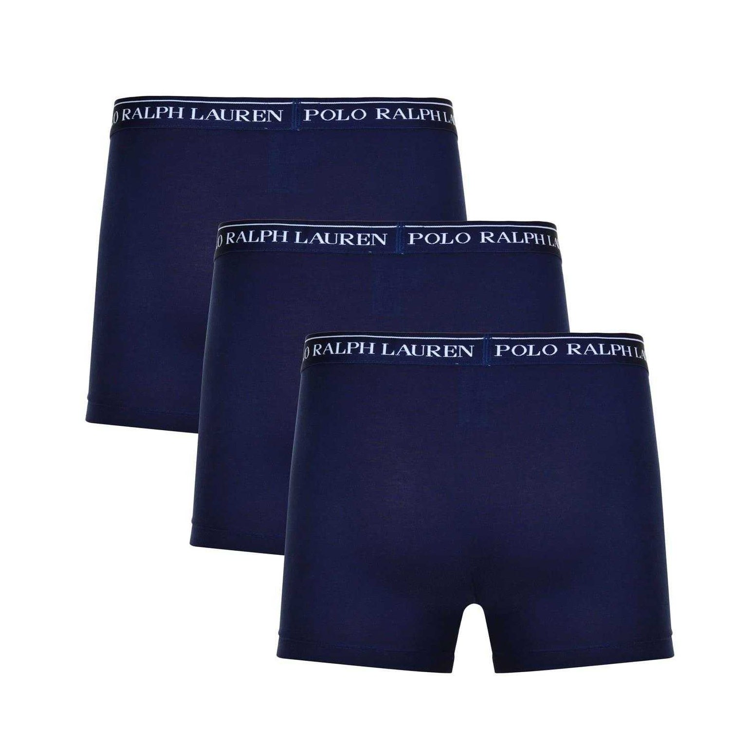 Navy - Back - Ralph Lauren Mens Boxer Shorts (Pack of 3)