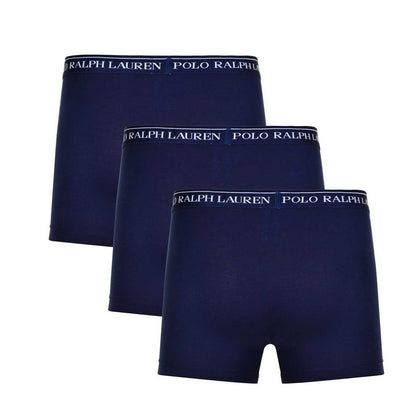 Navy - Back - Ralph Lauren Mens Boxer Shorts (Pack of 3)