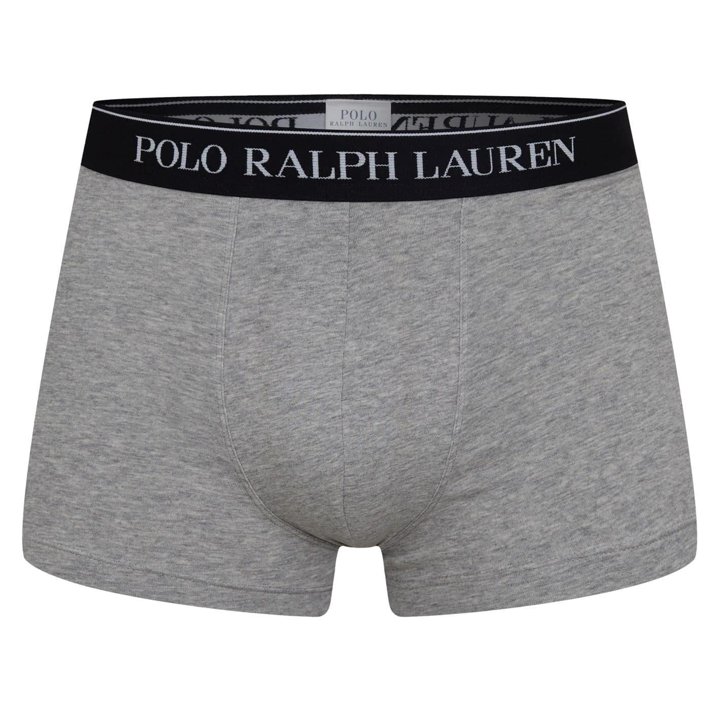 Heather Grey Marl - Lifestyle - Ralph Lauren Mens Boxer Shorts (Pack of 3)