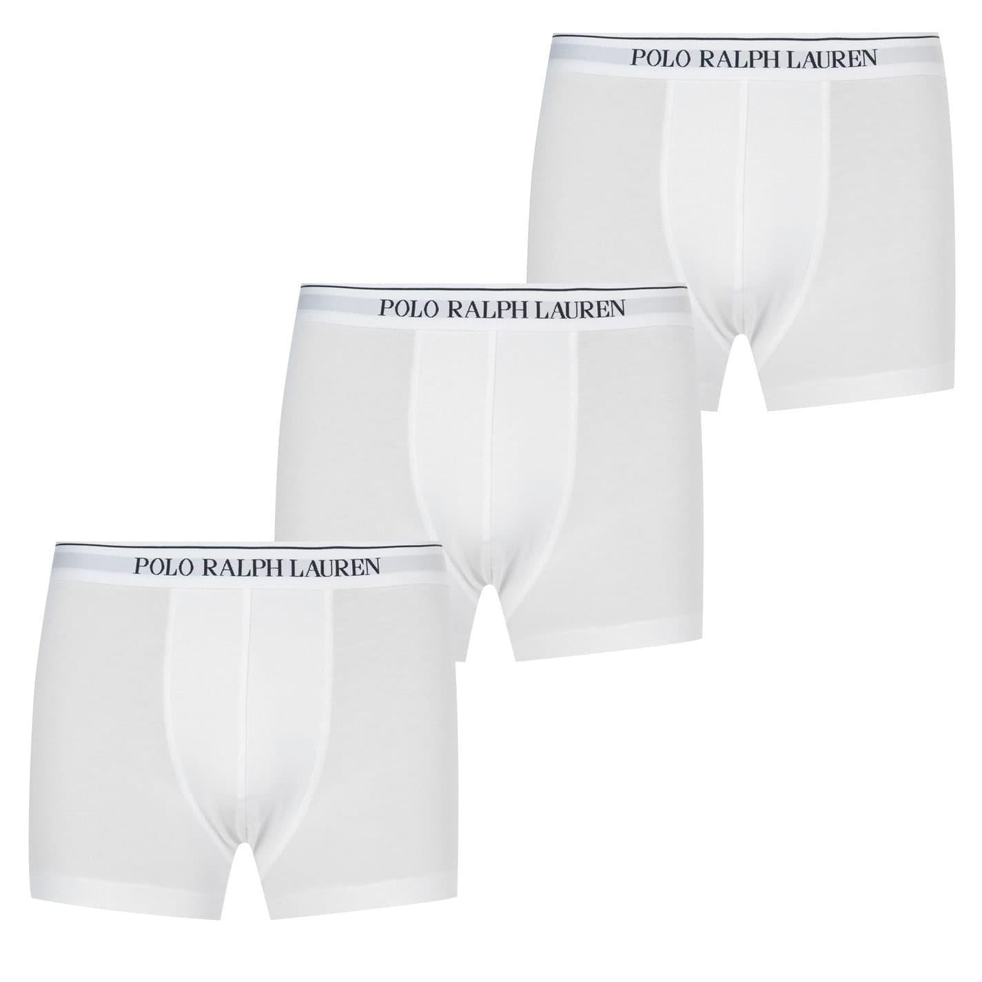 White - Front - Ralph Lauren Mens Boxer Shorts (Pack of 3)