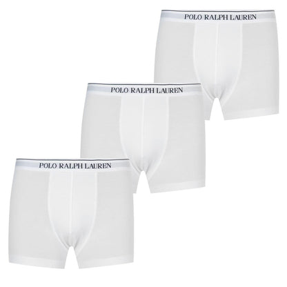 White - Front - Ralph Lauren Mens Boxer Shorts (Pack of 3)