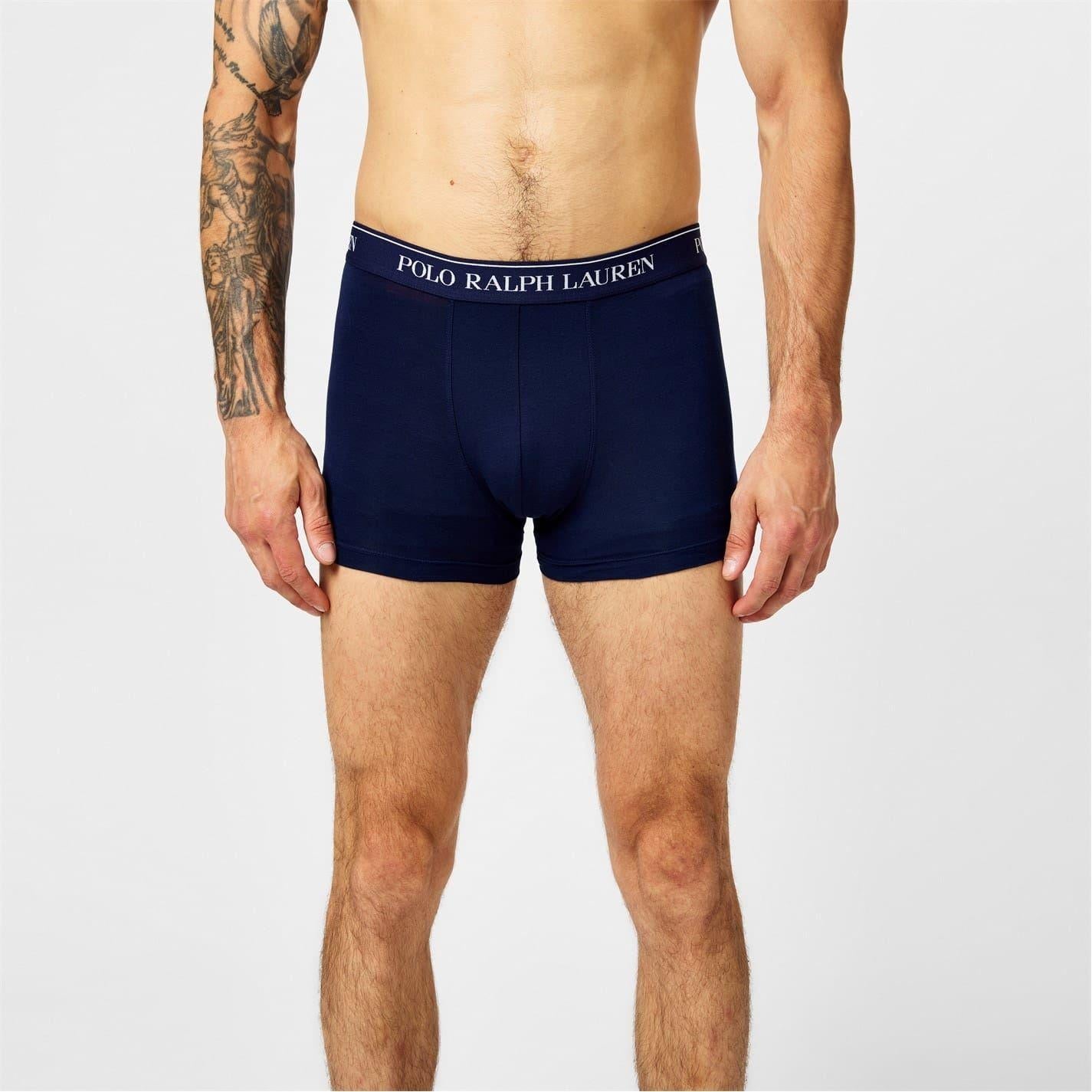 Floral-Blue - Lifestyle - Ralph Lauren Mens Boxer Shorts (Pack of 3)