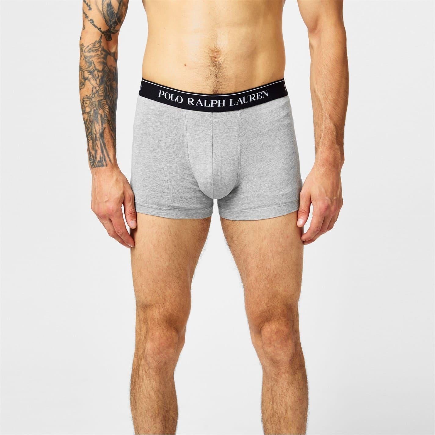 Black-White-Grey - Lifestyle - Ralph Lauren Mens Boxer Shorts (Pack of 3)