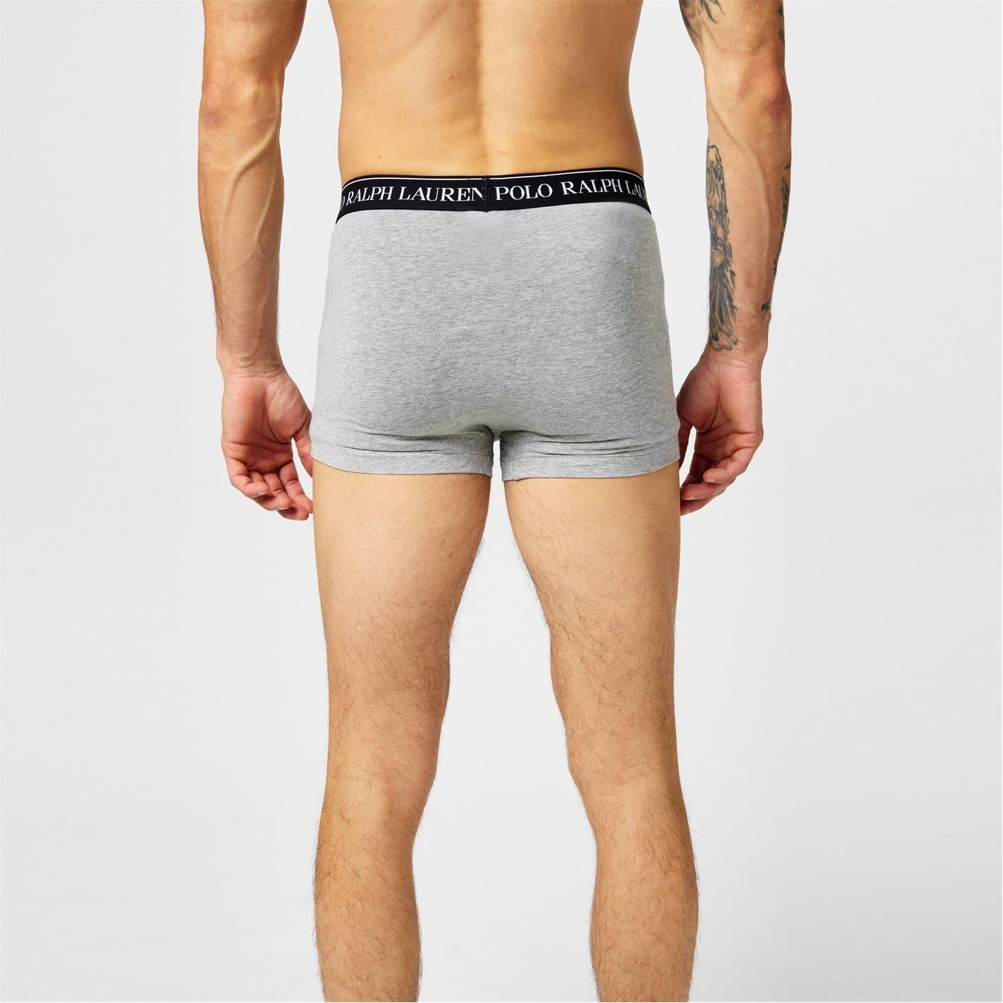 Black-White-Grey - Pack Shot - Ralph Lauren Mens Boxer Shorts (Pack of 3)