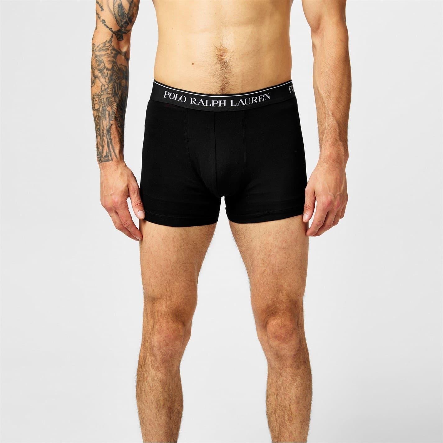 Black - Back - Ralph Lauren Mens Boxer Shorts (Pack of 3)
