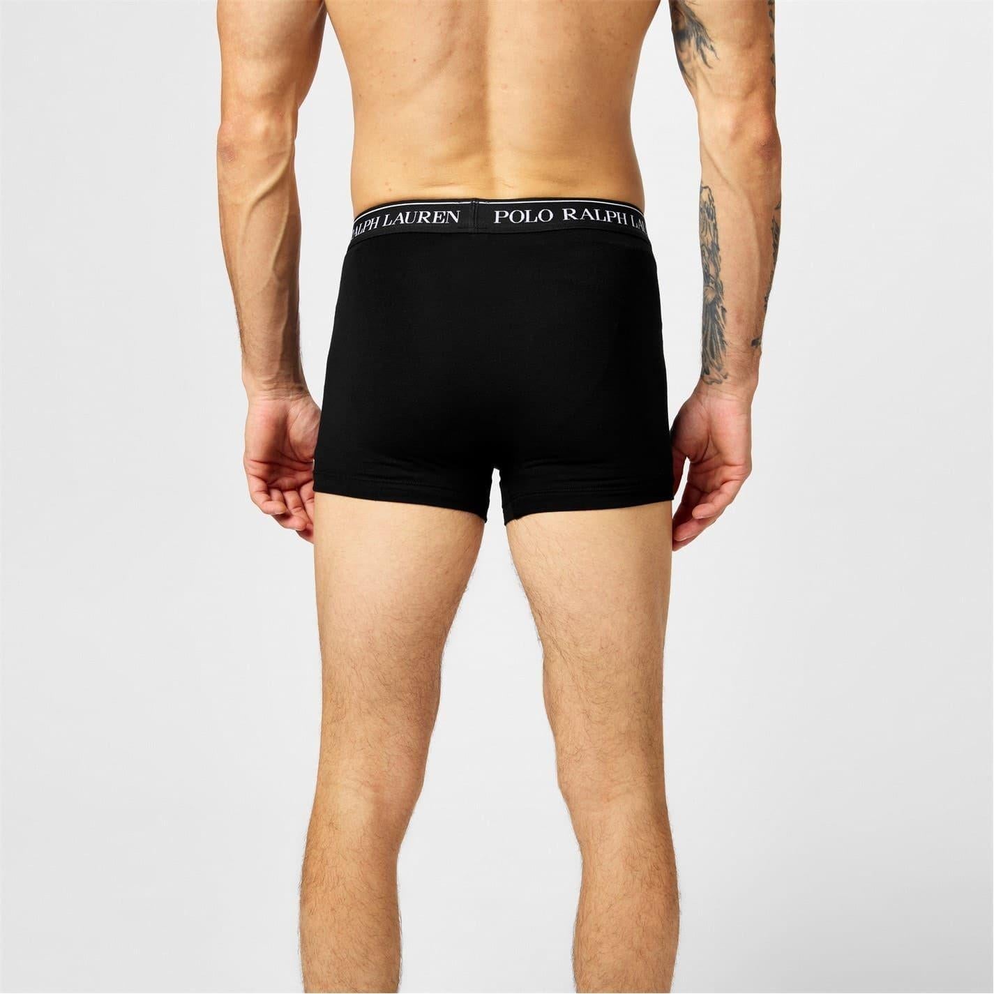 Black - Side - Ralph Lauren Mens Boxer Shorts (Pack of 3)