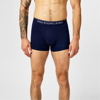 White-Red-Blue - Back - Ralph Lauren Mens Boxer Shorts (Pack of 3)