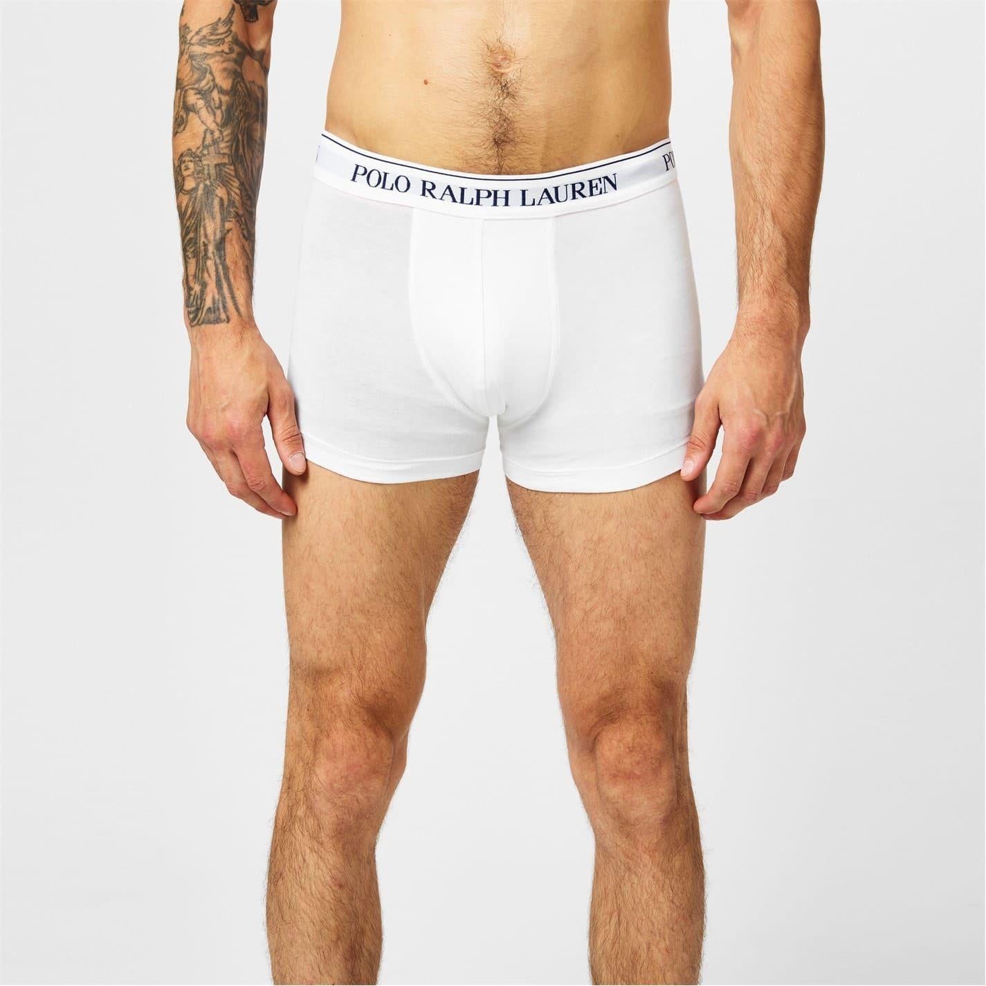 White-Red-Blue - Side - Ralph Lauren Mens Boxer Shorts (Pack of 3)