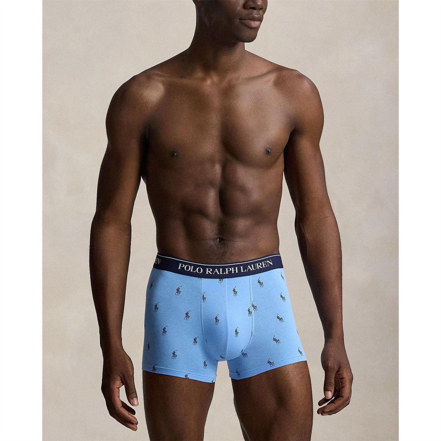 Pink-Navy - Back - Ralph Lauren Mens Boxer Shorts (Pack of 3)
