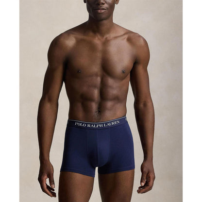 Pink-Navy - Side - Ralph Lauren Mens Boxer Shorts (Pack of 3)