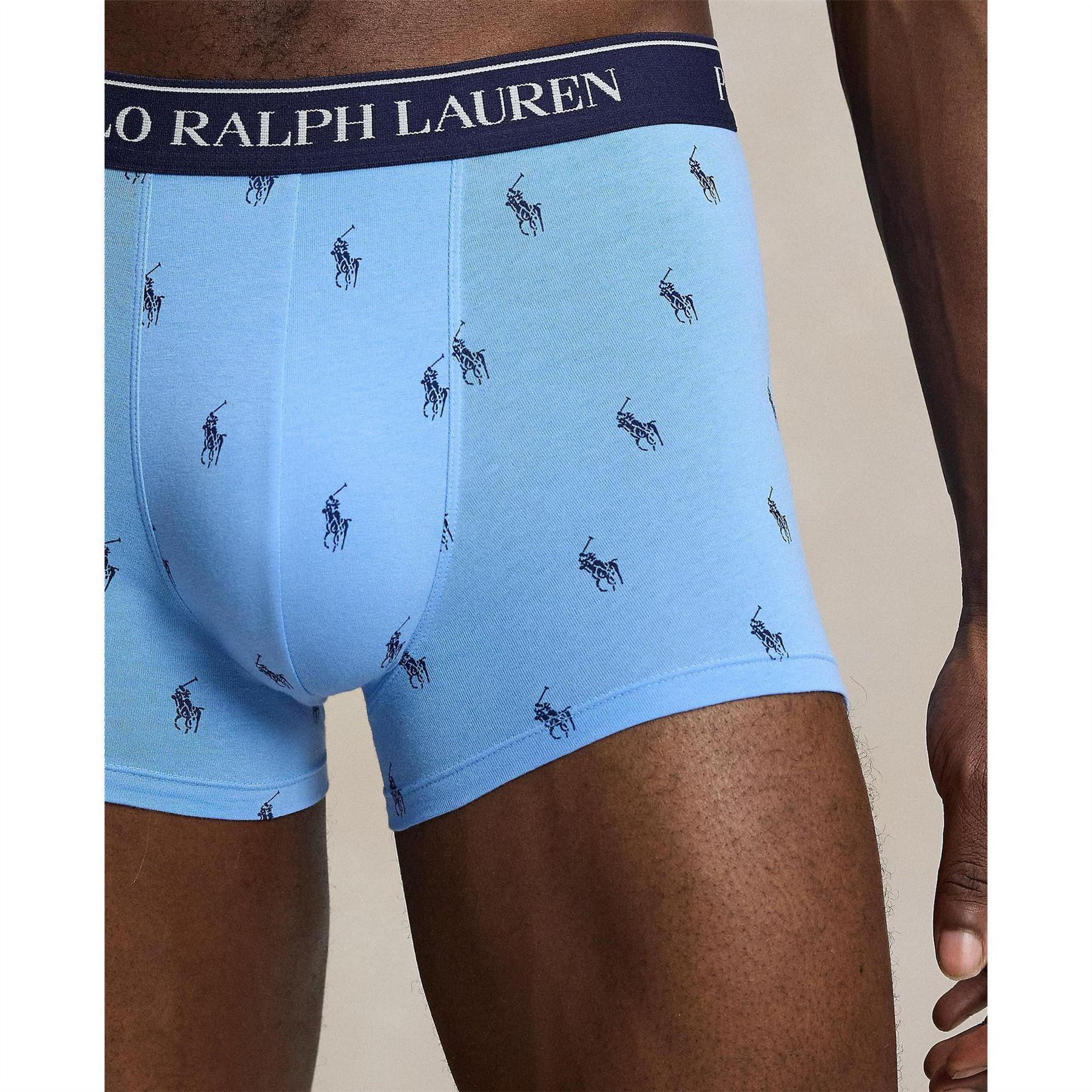 Pink-Navy - Pack Shot - Ralph Lauren Mens Boxer Shorts (Pack of 3)