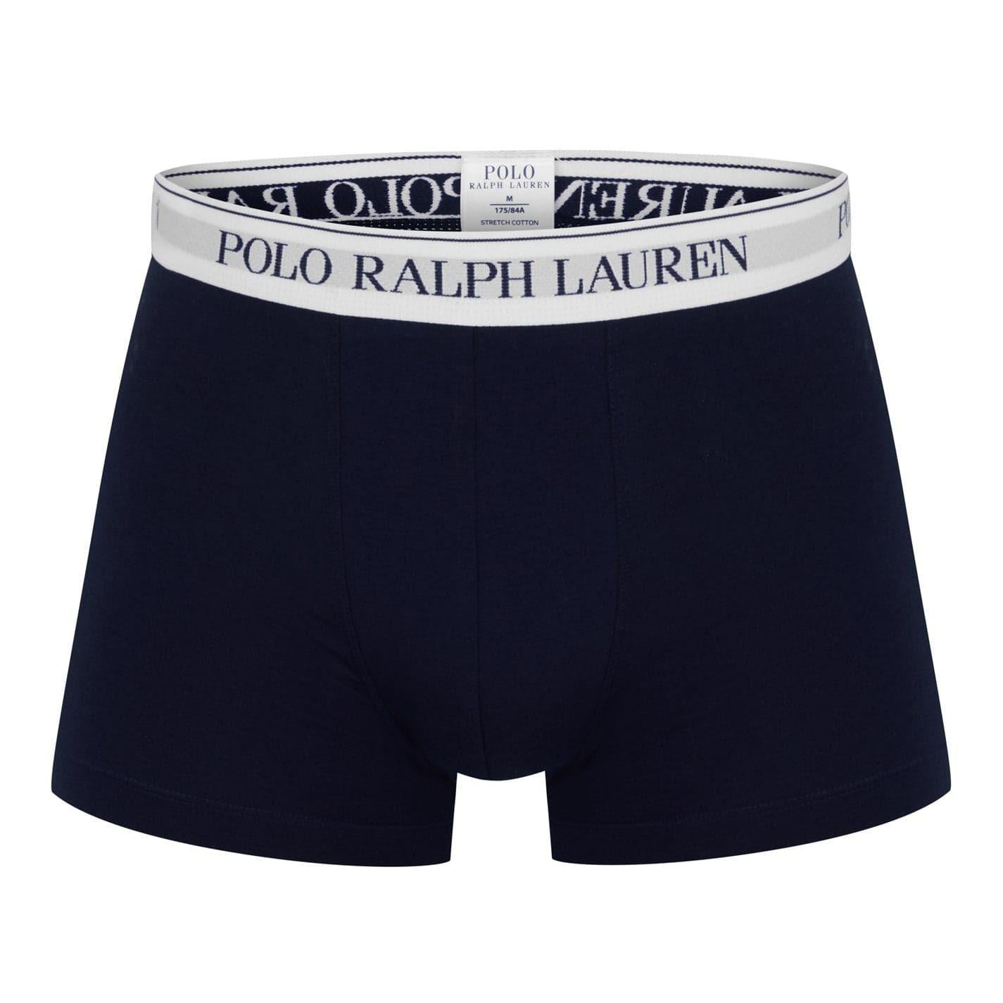 Navy Print - Pack Shot - Ralph Lauren Mens Boxer Shorts (Pack of 3)