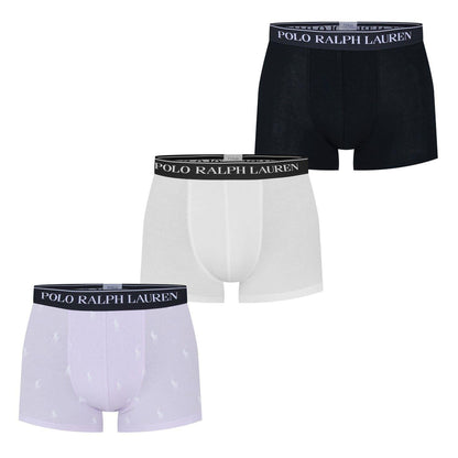 Black-White - Front - Ralph Lauren Mens Boxer Shorts (Pack of 3)