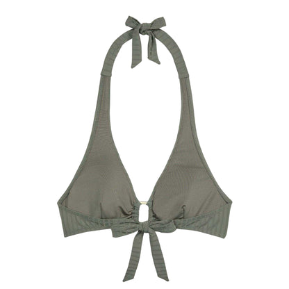 Green - Back - Chelsea Peers Womens-Ladies Triangle Tie Back Bikini Top