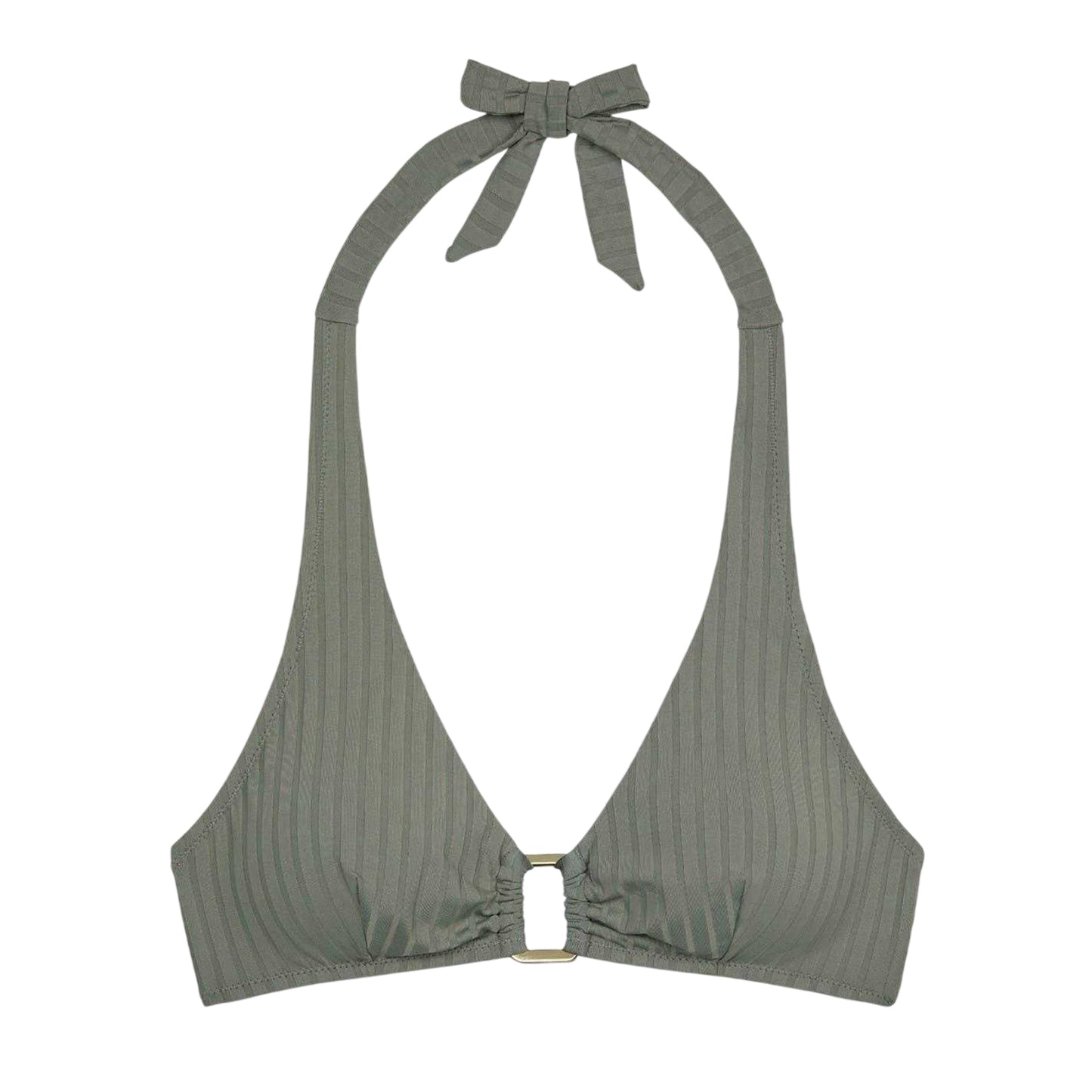 Green - Front - Chelsea Peers Womens-Ladies Triangle Tie Back Bikini Top
