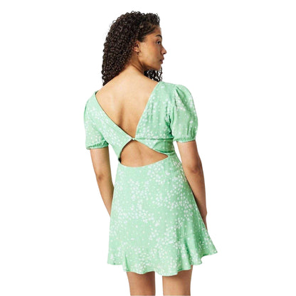 Green - Back - Jack Wills Womens-Ladies Ditsy Floral Mini Dress