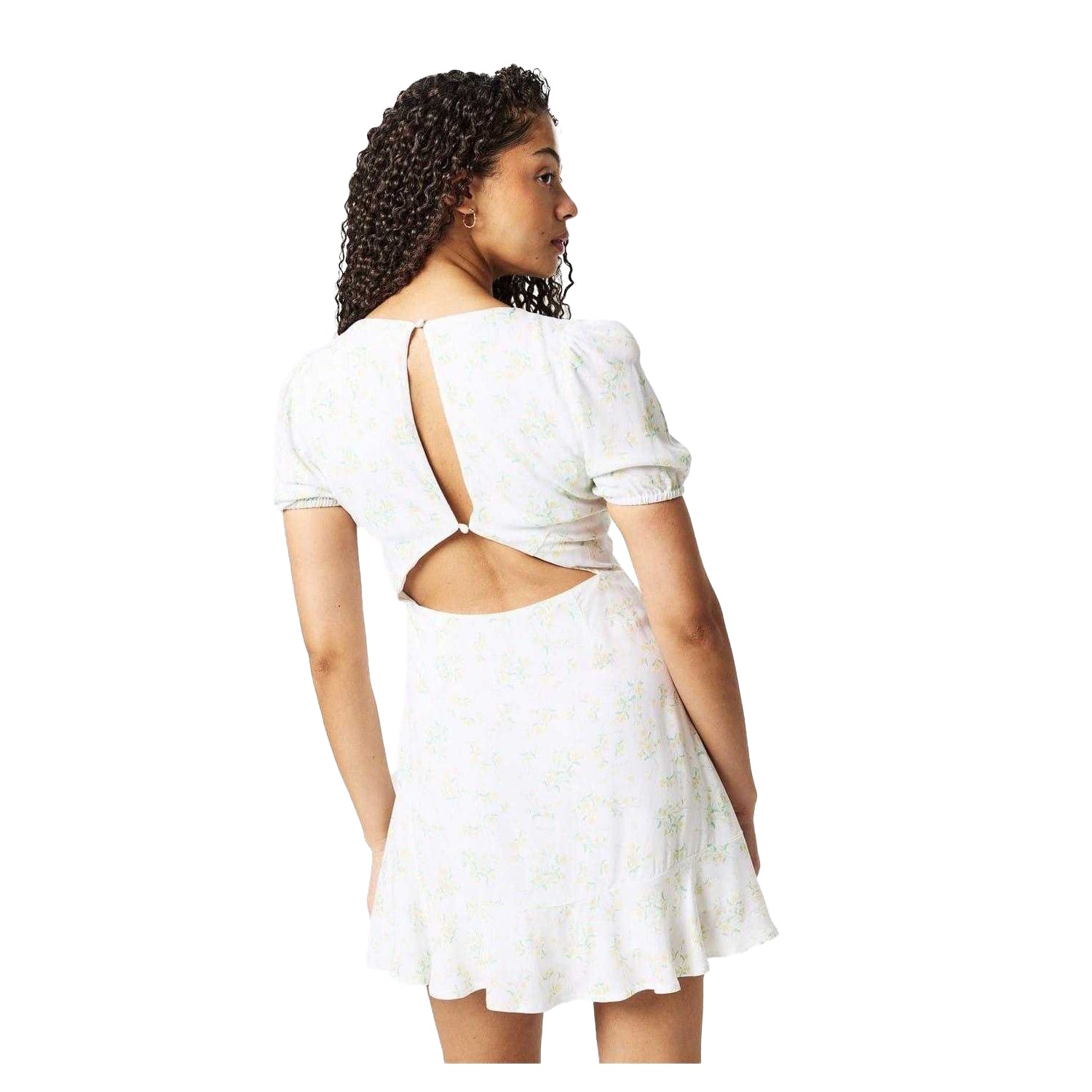 White - Back - Jack Wills Womens-Ladies Ditsy Floral Mini Dress