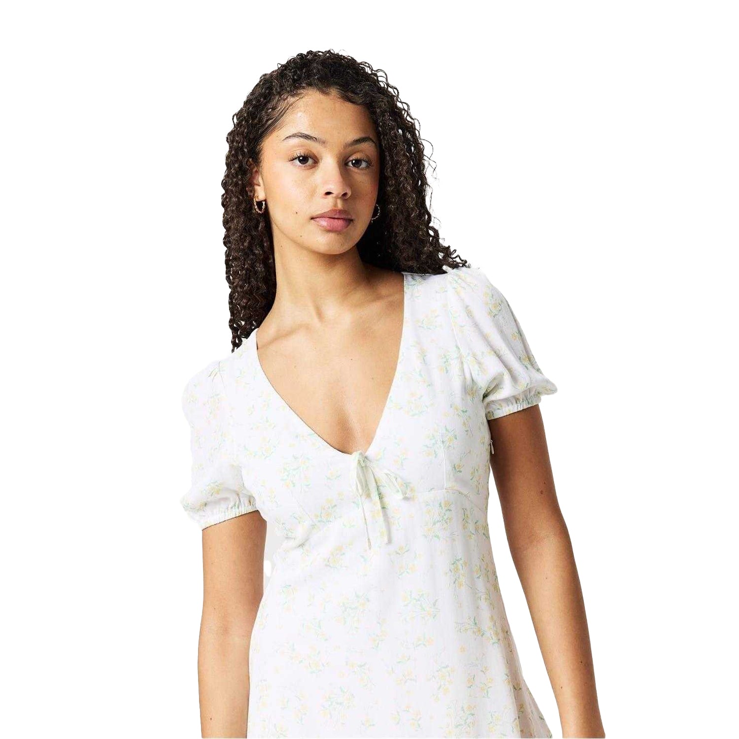 White - Side - Jack Wills Womens-Ladies Ditsy Floral Mini Dress