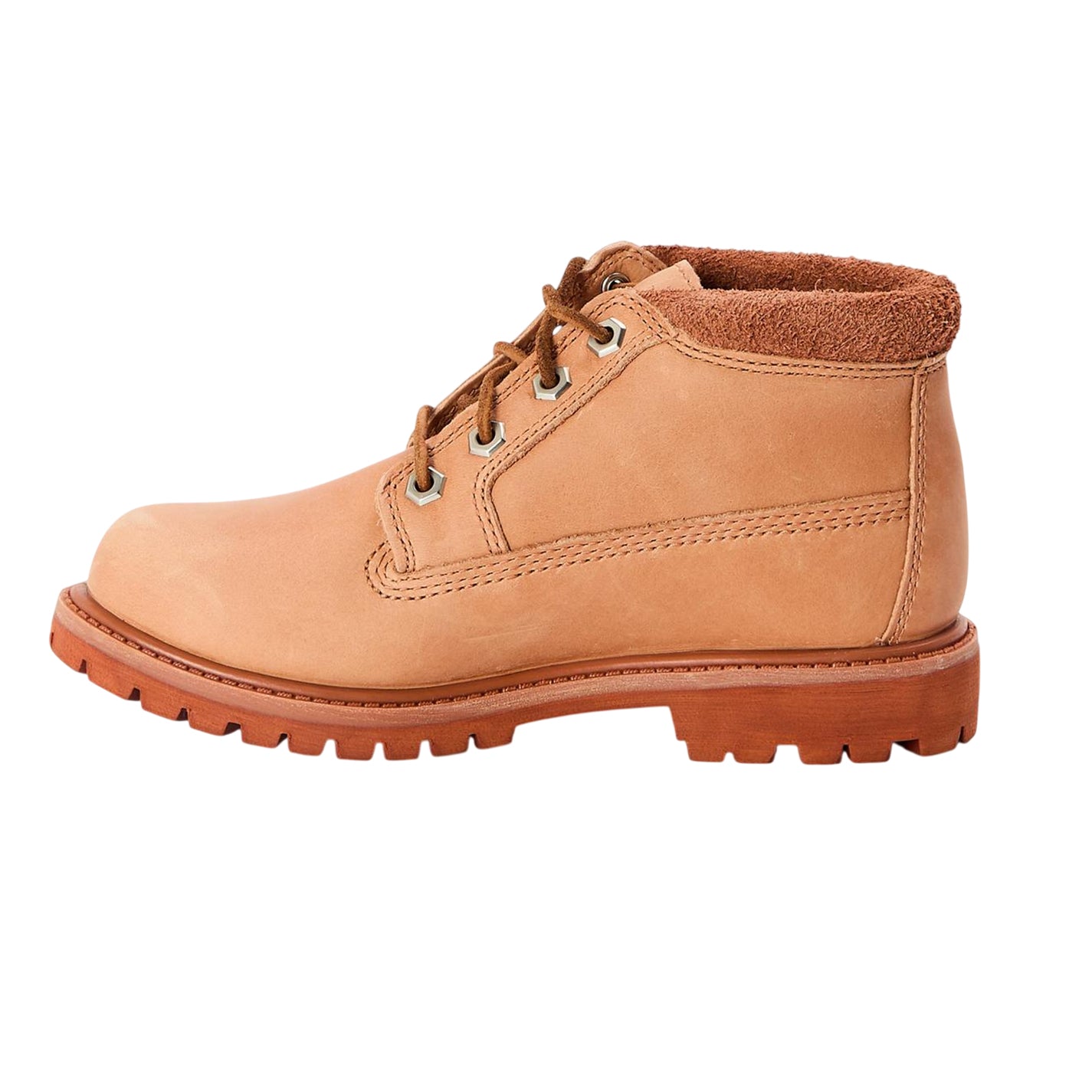 Light Red - Back - Timberland Womens-Ladies Nellie Leather Waterproof Chukka Boots