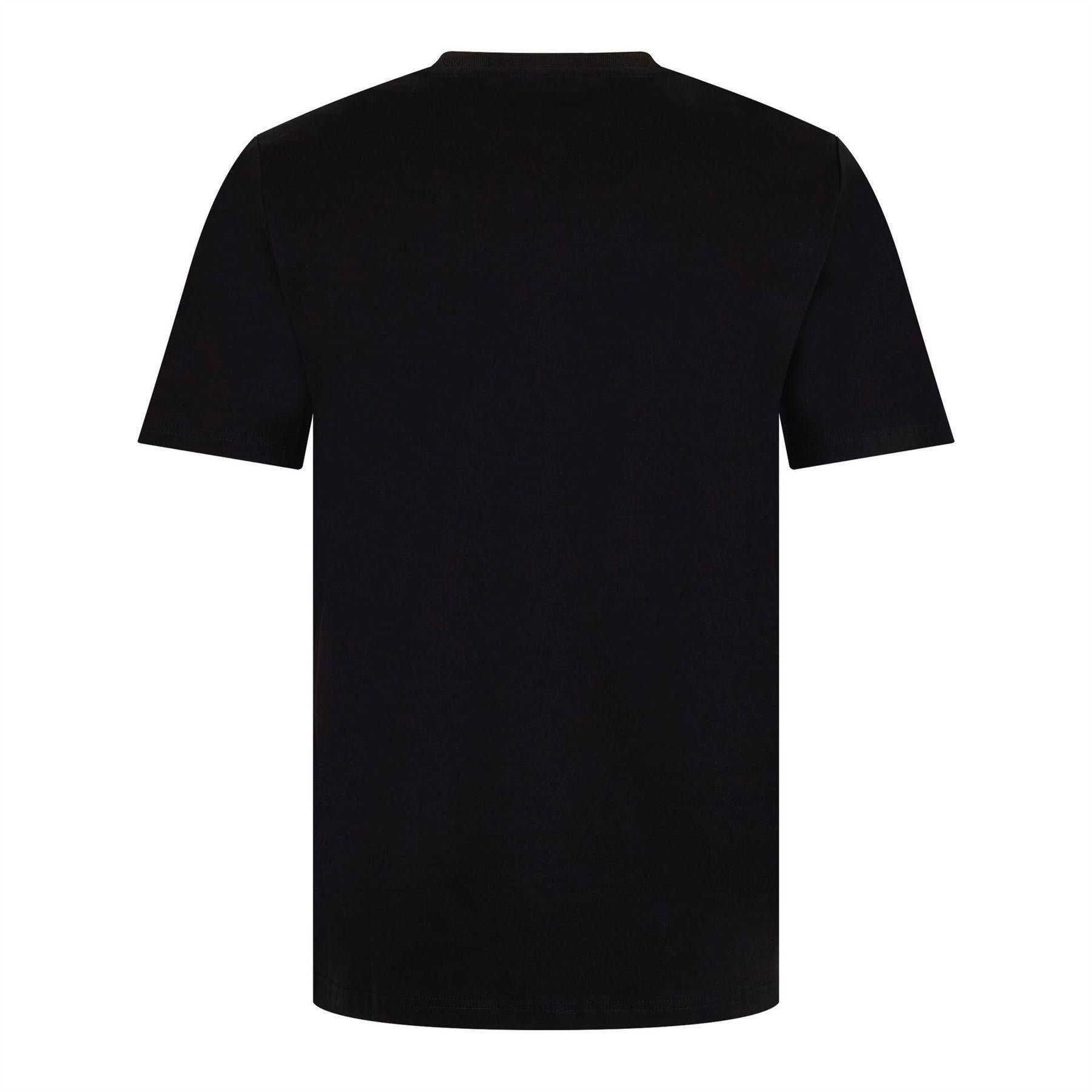 Black - Back - Capo Mens Mercerised Cotton Regular T-Shirt