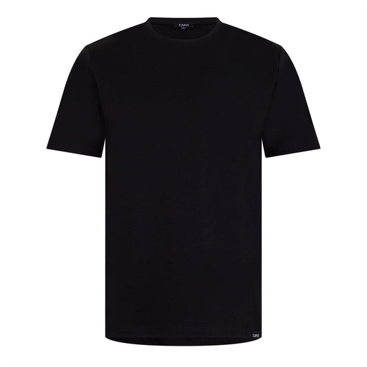 Black - Front - Capo Mens Mercerised Cotton Regular T-Shirt