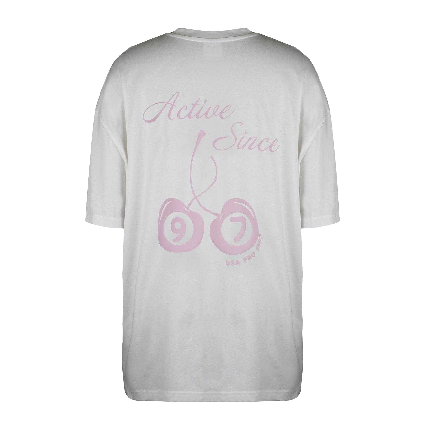 Grey - Back - USA Pro Womens-Ladies Graphic Print Cotton Oversized T-Shirt