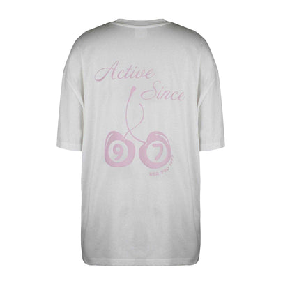 Grey - Back - USA Pro Womens-Ladies Graphic Print Cotton Oversized T-Shirt