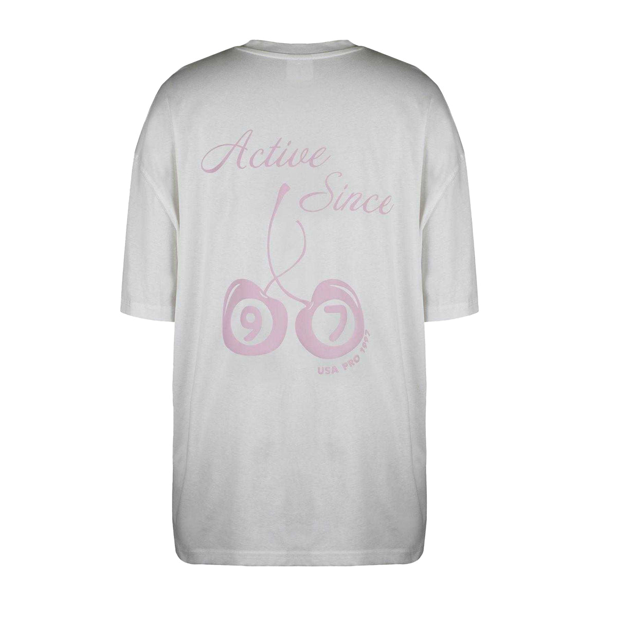 Grey - Back - USA Pro Womens-Ladies Graphic Print Cotton Oversized T-Shirt