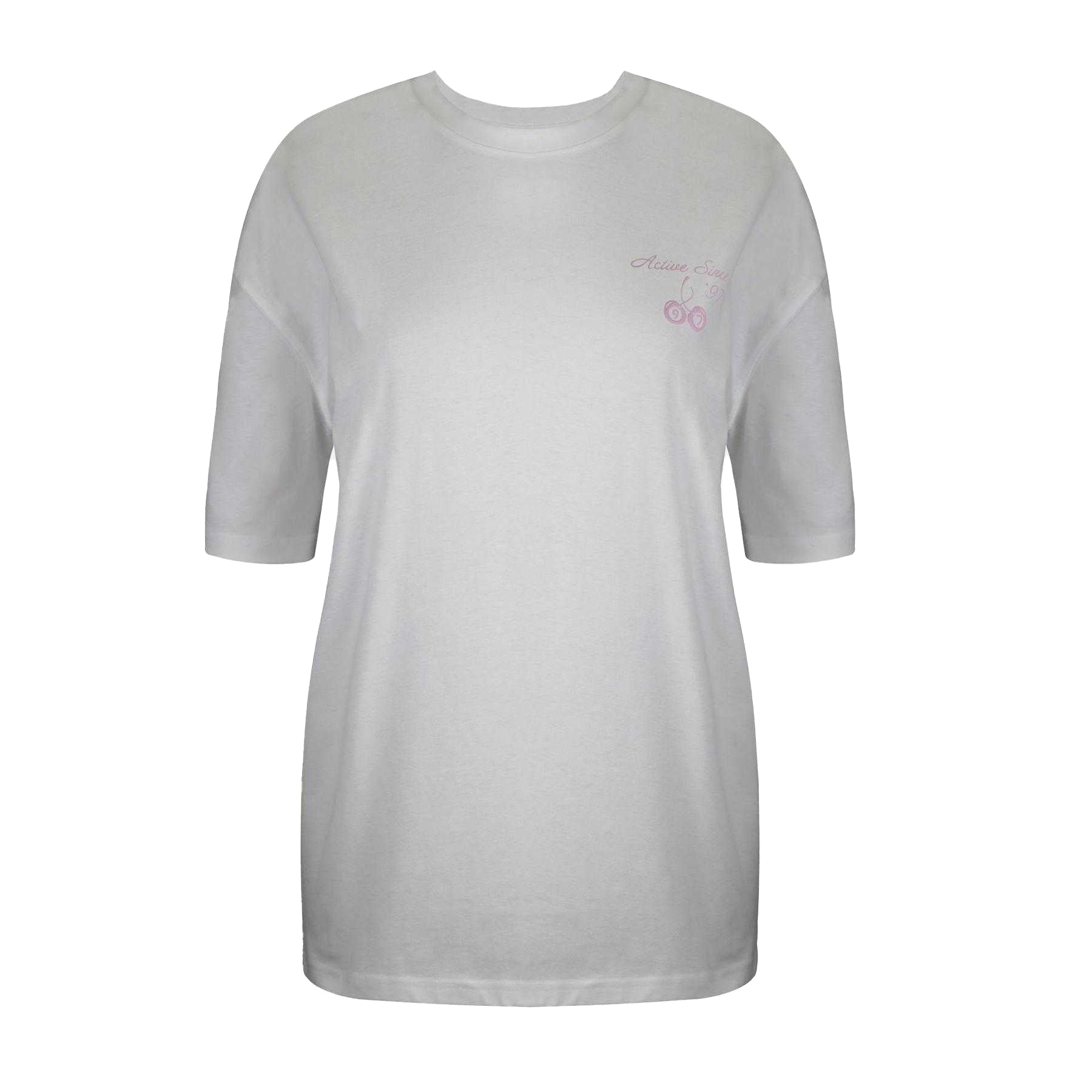 Grey - Front - USA Pro Womens-Ladies Graphic Print Cotton Oversized T-Shirt