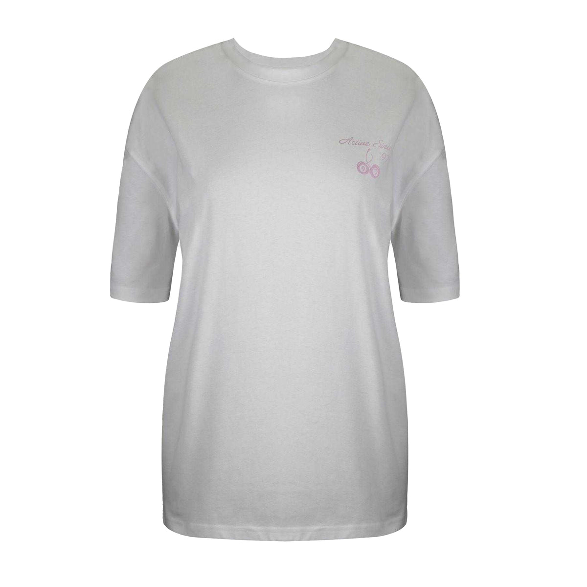 Grey - Front - USA Pro Womens-Ladies Graphic Print Cotton Oversized T-Shirt