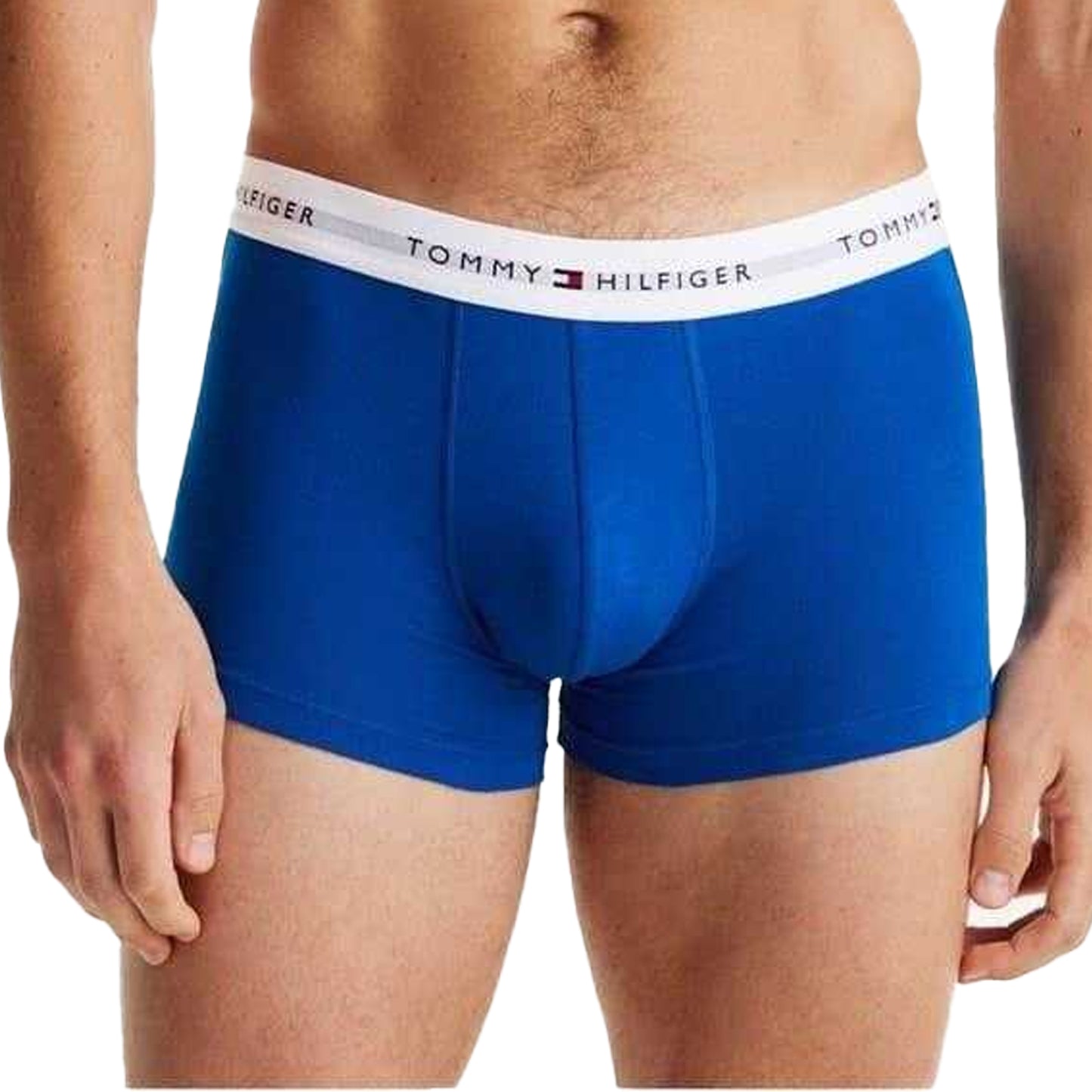 Blue - Back - Tommy Hilfiger Mens Cotton Blend Classic Boxer Shorts (Pack of 3)