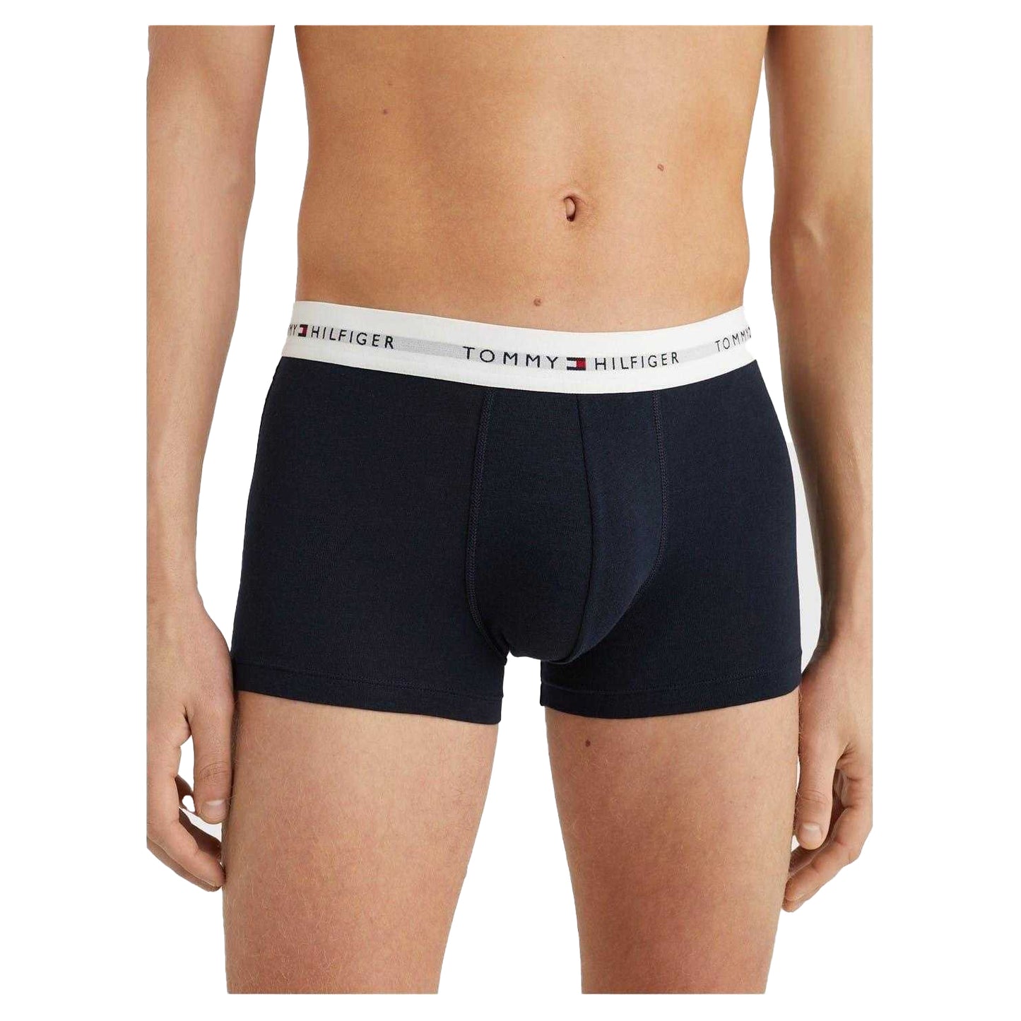 Desert Sky - Front - Tommy Hilfiger Mens Cotton Blend Classic Boxer Shorts (Pack of 3)