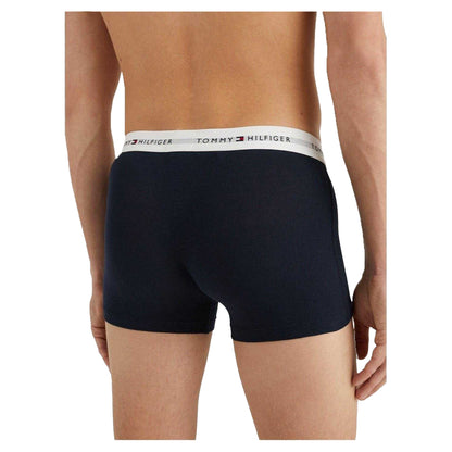 Desert Sky - Back - Tommy Hilfiger Mens Cotton Blend Classic Boxer Shorts (Pack of 3)