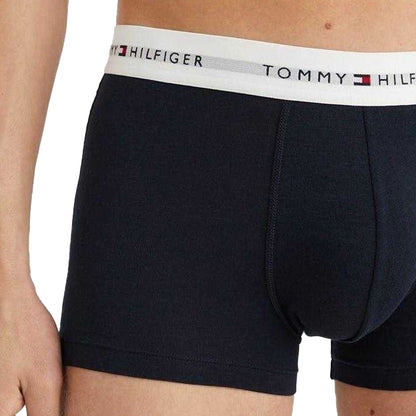 Desert Sky - Side - Tommy Hilfiger Mens Cotton Blend Classic Boxer Shorts (Pack of 3)