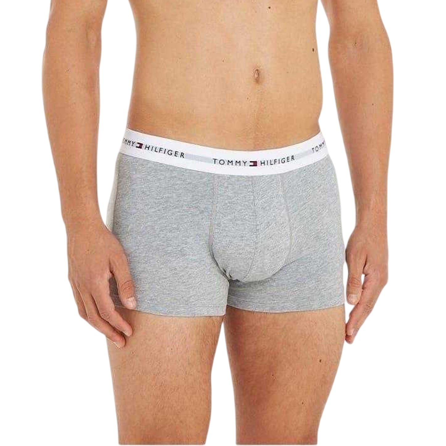 Grey-Black-White - Back - Tommy Hilfiger Mens Cotton Blend Classic Boxer Shorts (Pack of 3)