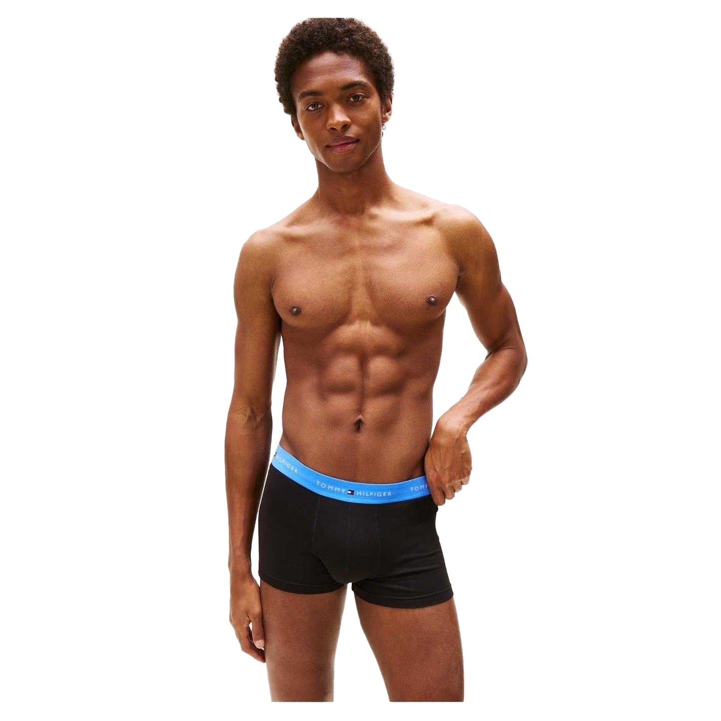 Orange-Blue-Green - Back - Tommy Hilfiger Mens Cotton Blend Classic Boxer Shorts (Pack of 3)
