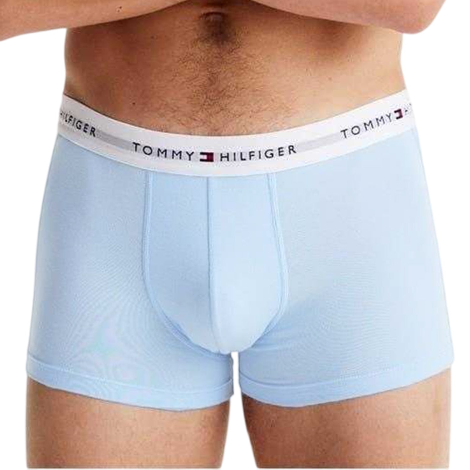 Sky Blue - Back - Tommy Hilfiger Mens Cotton Blend Classic Boxer Shorts (Pack of 3)