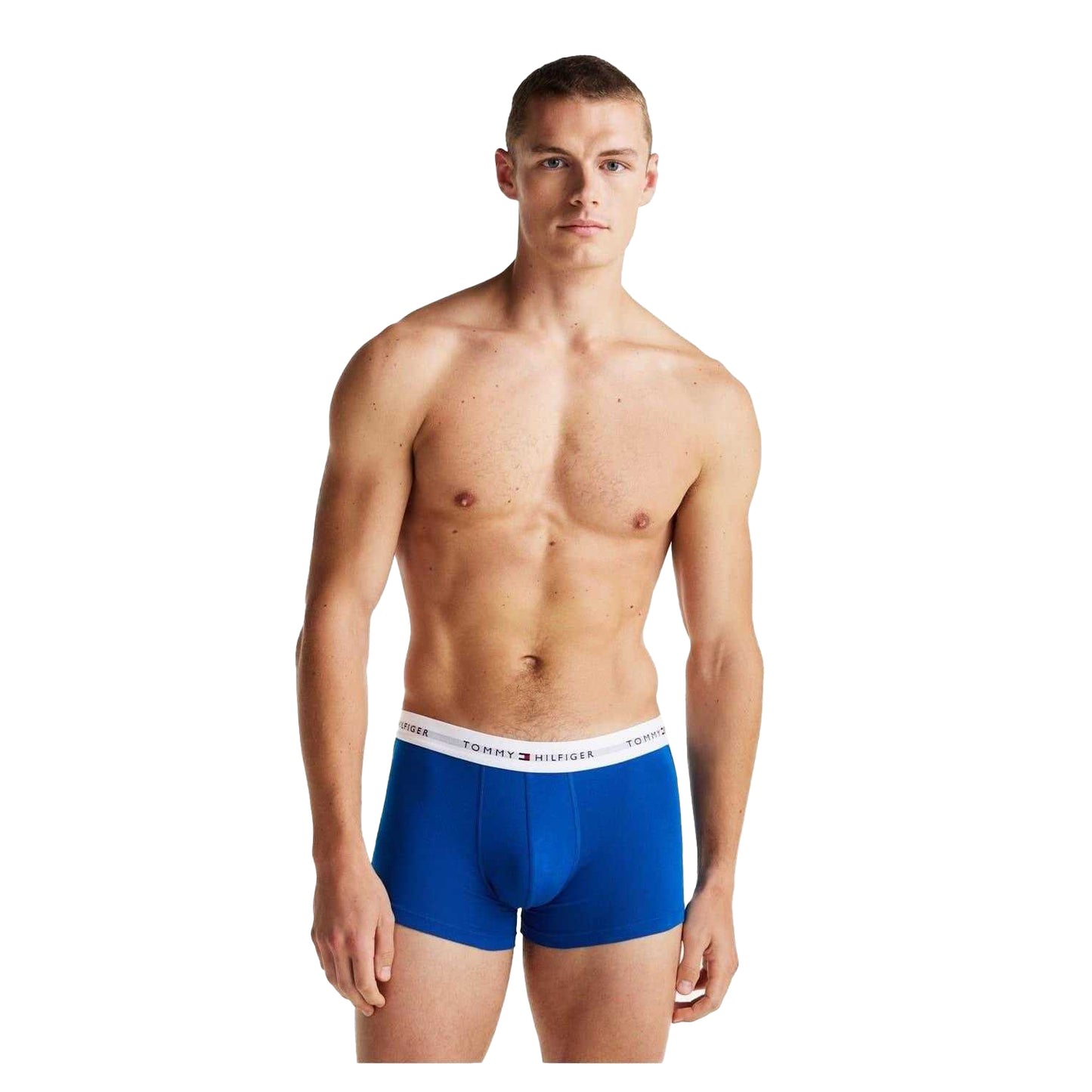 Blue - Front - Tommy Hilfiger Mens Cotton Blend Classic Boxer Shorts (Pack of 3)