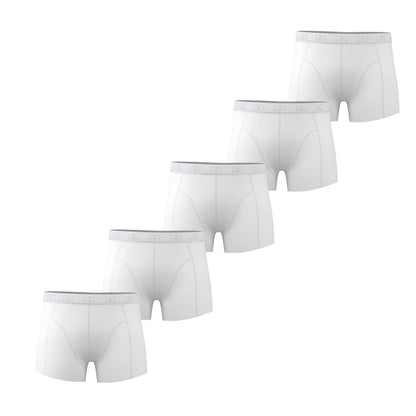 White - Front - Giorgio Mens Cotton Blend Boxer Shorts (Pack of 5)