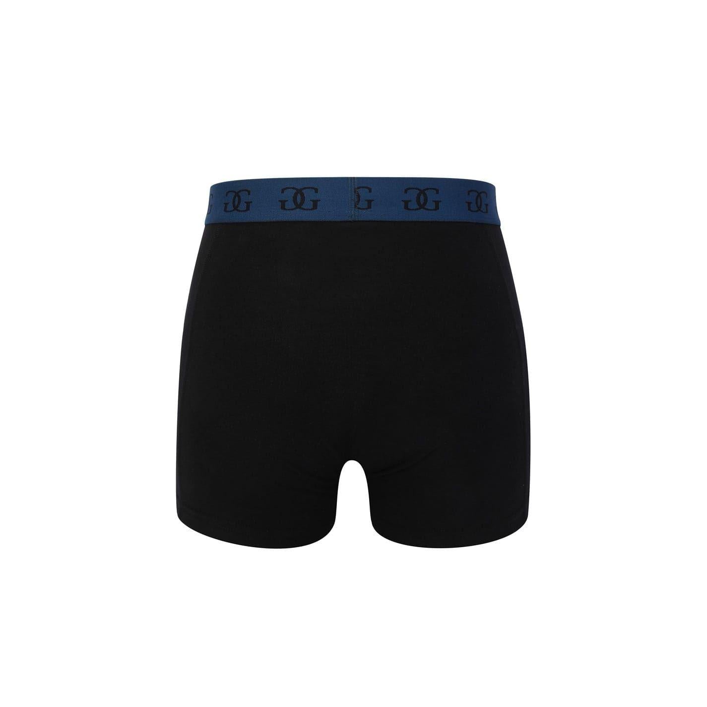 Black-Multicoloured - Side - Giorgio Mens Cotton Blend Boxer Shorts (Pack of 5)