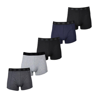 Core Black - Front - Giorgio Mens Cotton Blend Boxer Shorts (Pack of 5)