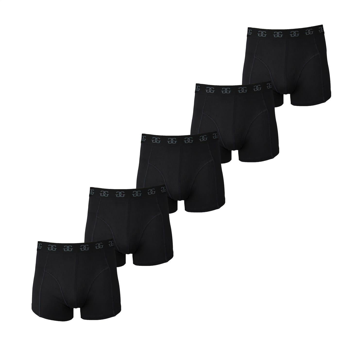 Black - Front - Giorgio Mens Cotton Blend Boxer Shorts (Pack of 5)