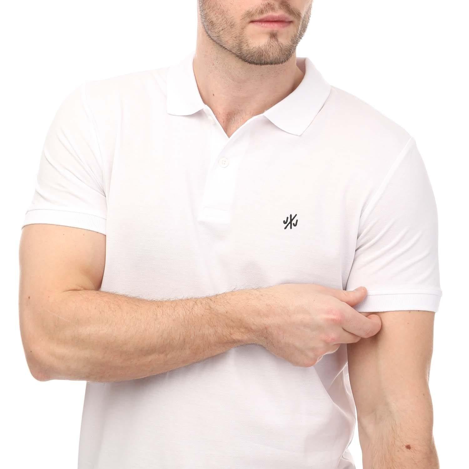 Black-Grey-White - Side - Jack And Jones Mens Polo Shirt (Pack of 3)