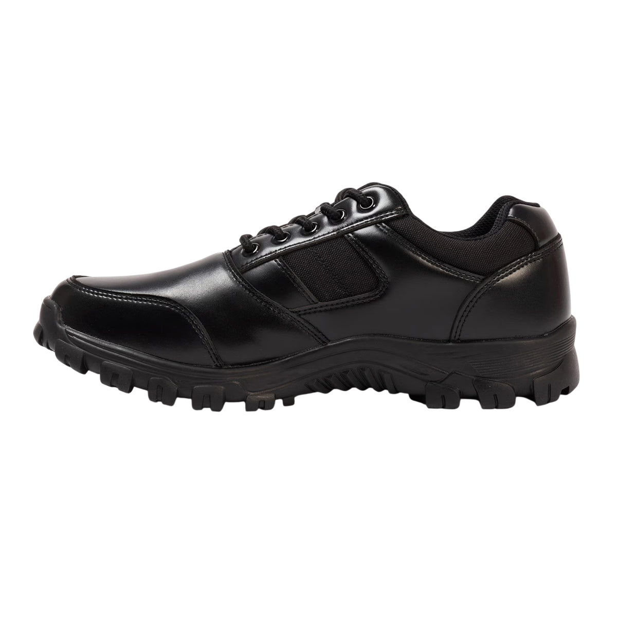 Black - Lifestyle - Giorgio Mens Logo Leather Shoes