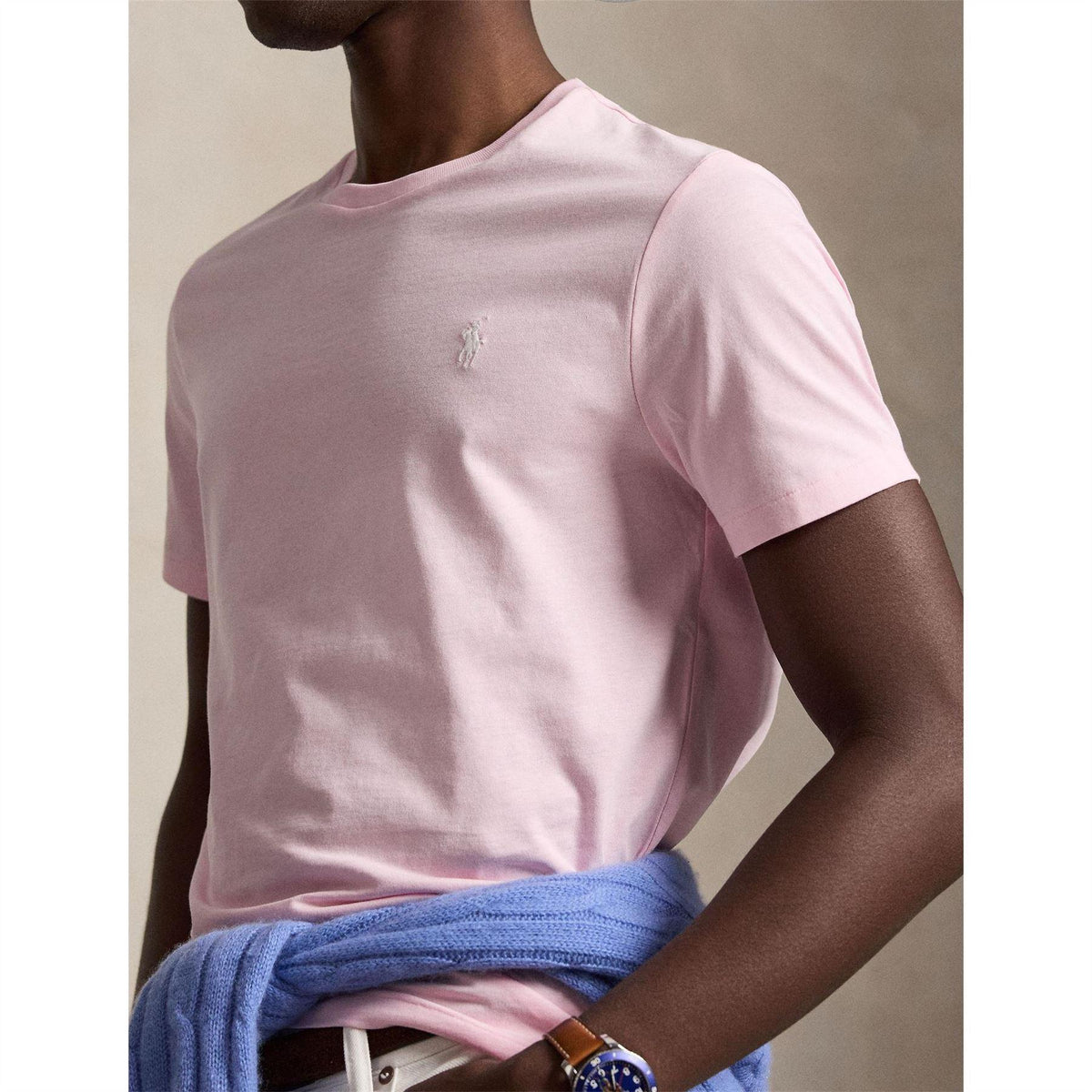 Pink - Lifestyle - Ralph Lauren Mens Custom Regular T-Shirt