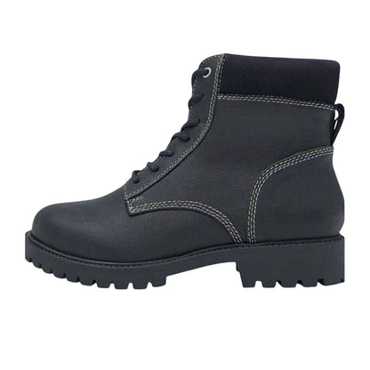 Black - Side - Firetrap Mens Rascart Leather Boots
